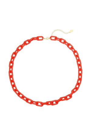 Necklace Color Combi Red Acrylic h5 
